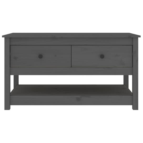 Sohvapöytä harmaa 102x49x55 cm täysi mänty