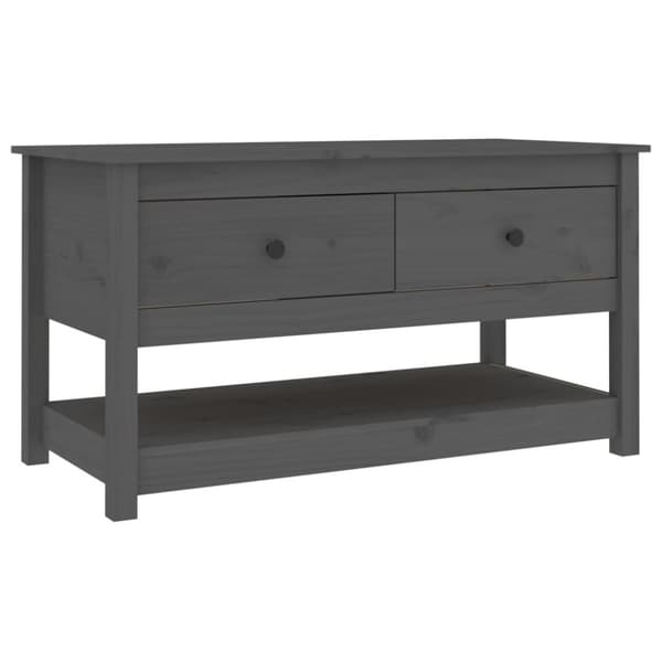 Sohvapöytä harmaa 102x49x55 cm täysi mänty
