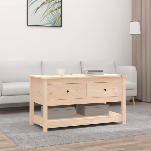 Soffbord 102x49x55 cm massiv furu