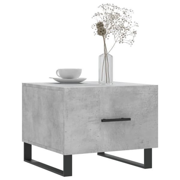 sofabord 50x50x40 cm konstrueret træ betongrå