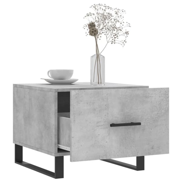 sofabord 50x50x40 cm konstrueret træ betongrå