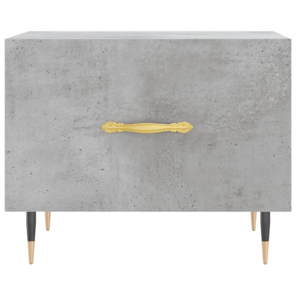 Soffbord betonggrå 50x50x40 cm konstruerat trä