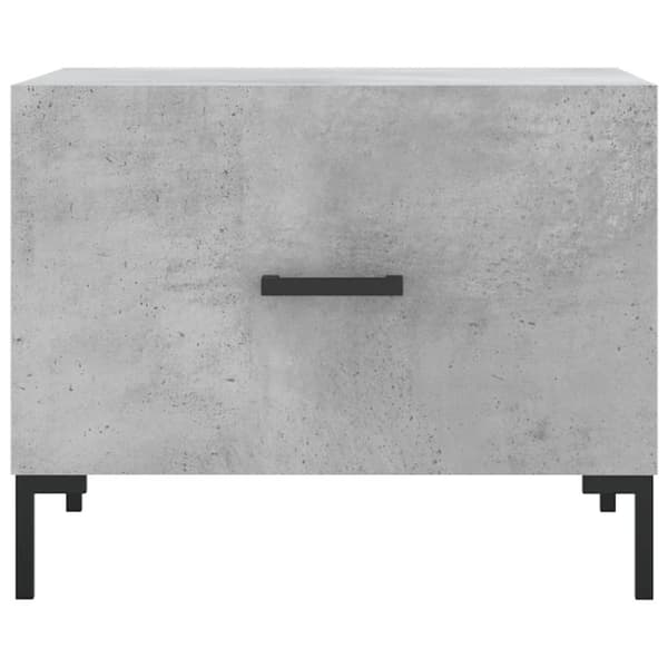 Soffbord betonggrå 50x50x40 cm konstruerat trä