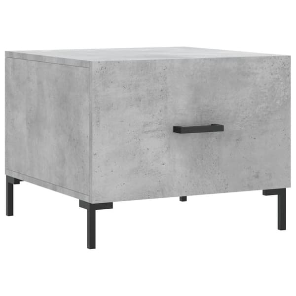 Soffbord betonggrå 50x50x40 cm konstruerat trä