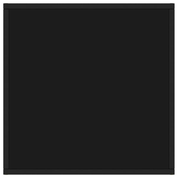 sofabord 60x60x35 cm glas sort