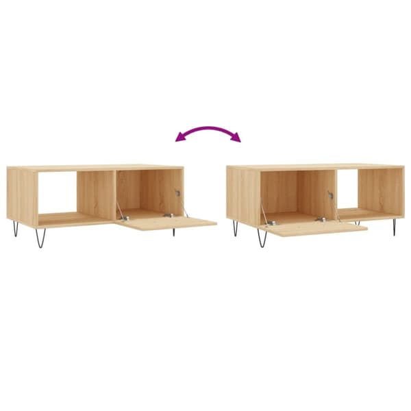 Soffbord sonoma-ek 90x50x40 cm konstruerat trä