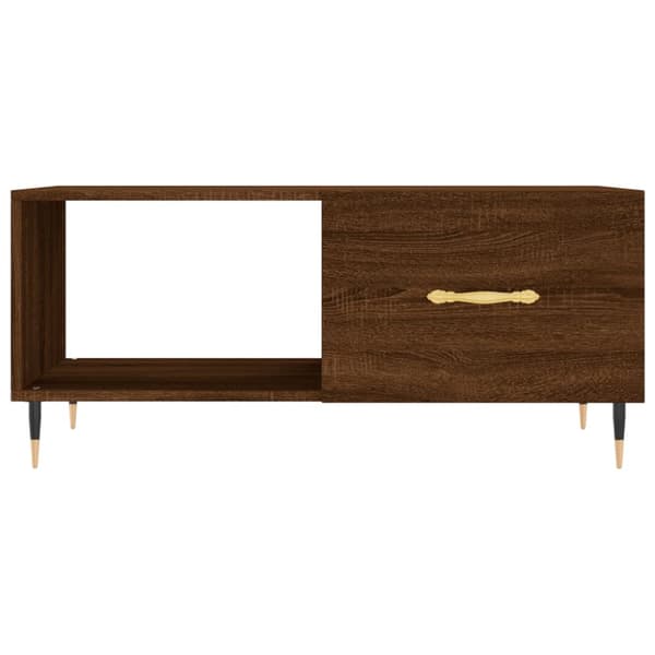 Soffbord brun ek 90x50x40 cm konstruerat trä