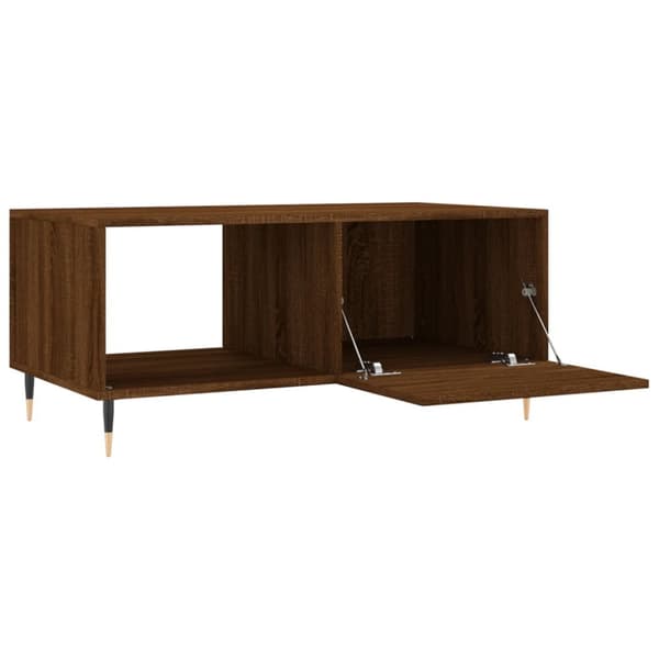Soffbord brun ek 90x50x40 cm konstruerat trä
