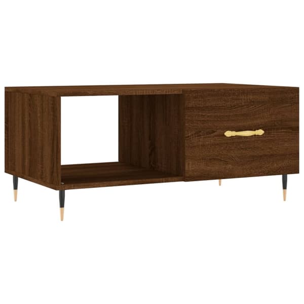 Soffbord brun ek 90x50x40 cm konstruerat trä
