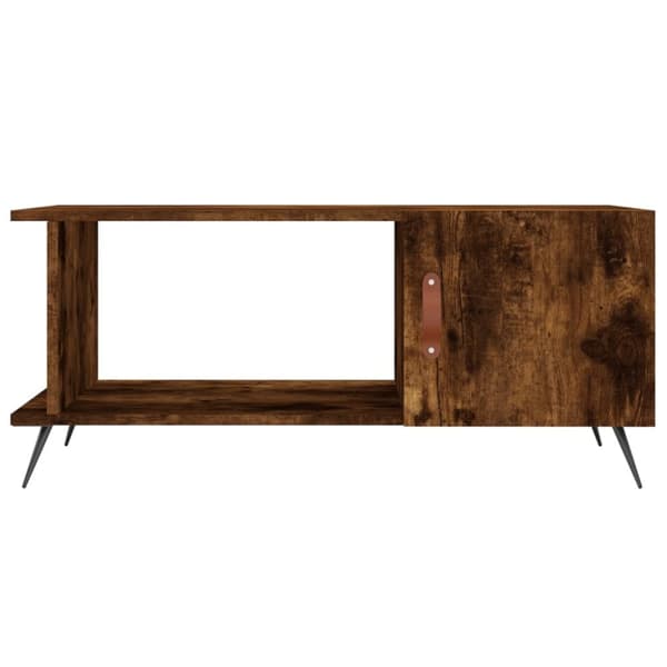 sofabord 90x50x40 cm konstrueret træ røget egetræsfarve