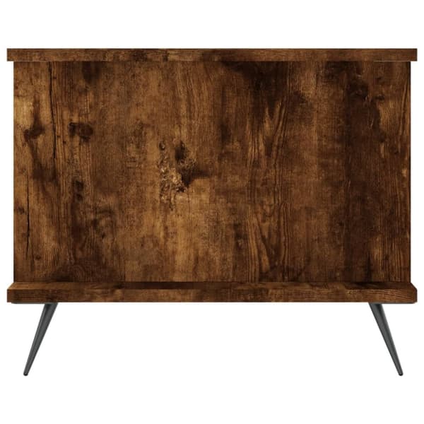 sofabord 90x50x40 cm konstrueret træ røget egetræsfarve