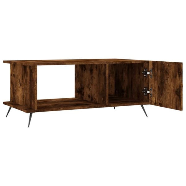 sofabord 90x50x40 cm konstrueret træ røget egetræsfarve