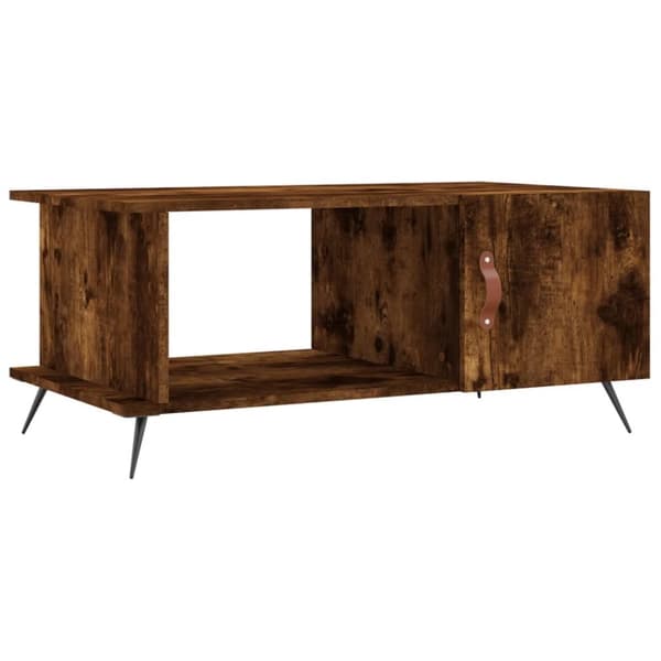 sofabord 90x50x40 cm konstrueret træ røget egetræsfarve