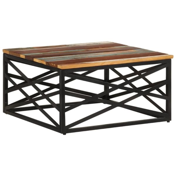 Sohvapöytä 68x68x35 cm kierrätetty täyspuu