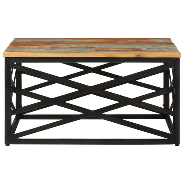 Sohvapöytä 68x68x35 cm kierrätetty täyspuu