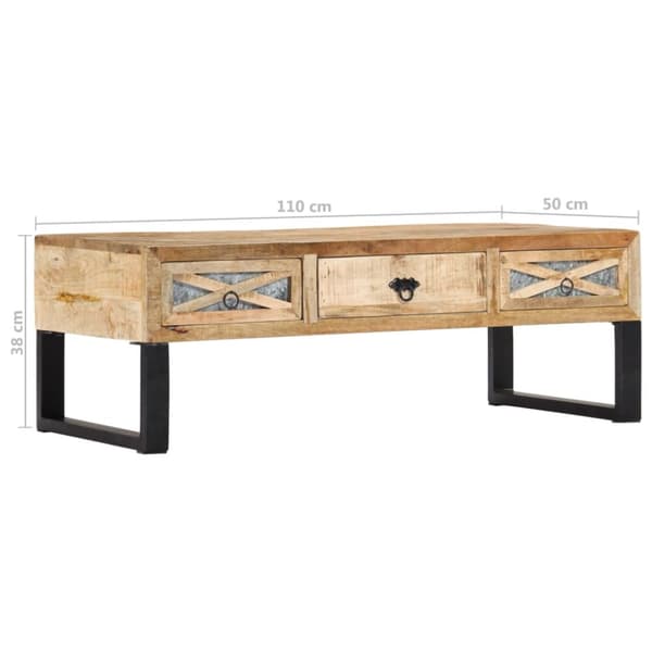 Soffbord 110x50x38 cm massivt mangoträ