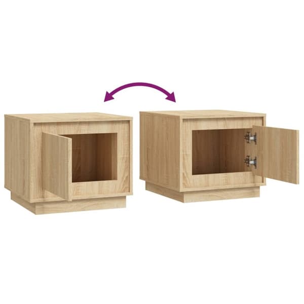 Soffbord sonoma-ek 51x50x44 cm konstruerat trä