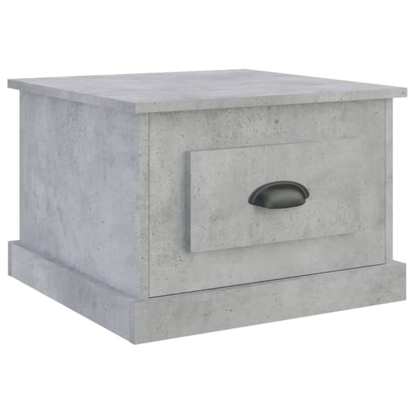 Soffbord betonggrå 50x50x35 cm konstruerat trä