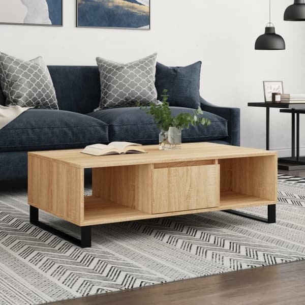 Soffbord sonoma-ek 104x60x35 cm konstruerat trä