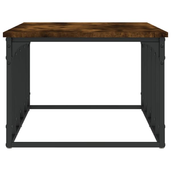 sofabord 100x50x35,5 cm konstrueret træ røget egetræsfarve
