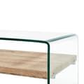 Miniatyrbillede 4 af 5: sofabord 98 x 45 x 31 cm hærdet glas transparent