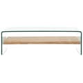 Miniatyrbillede 2 af 5: sofabord 98 x 45 x 31 cm hærdet glas transparent
