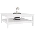 Miniatyrbild 5 av 7: Soffbord vit 100x100x40 cm massivt furu