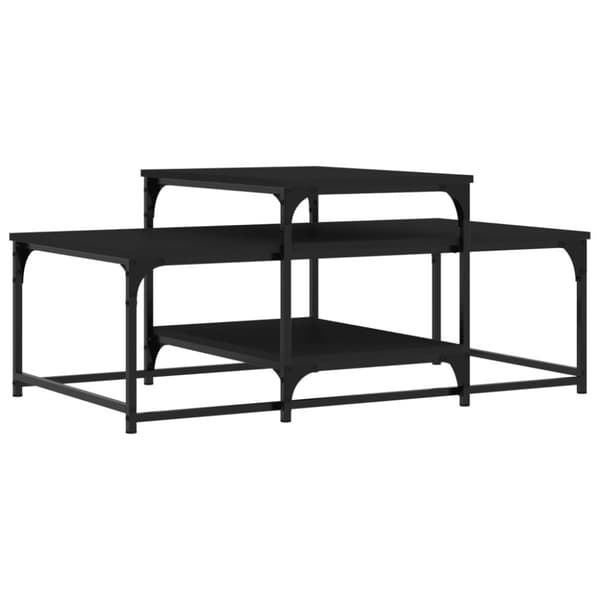 Sohvapöytä musta 102x60x45 cm tekninen puu