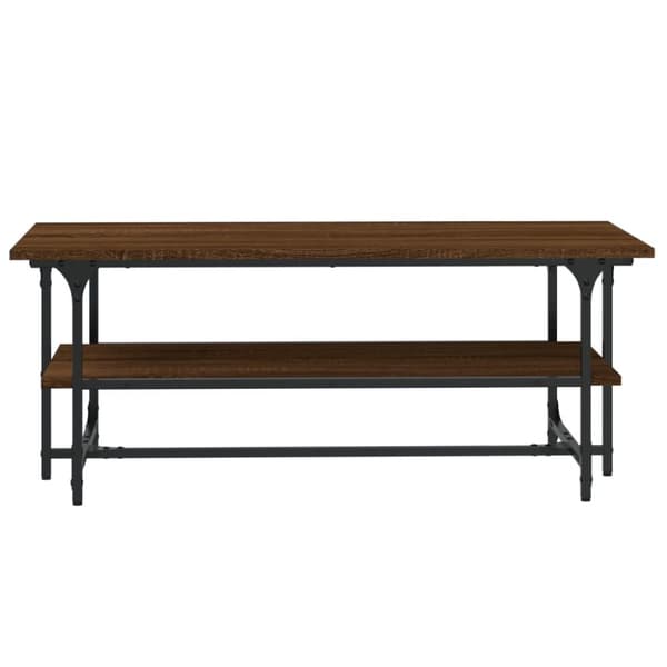 Soffbord brun ek 100x50x40 cm konstruerat trä