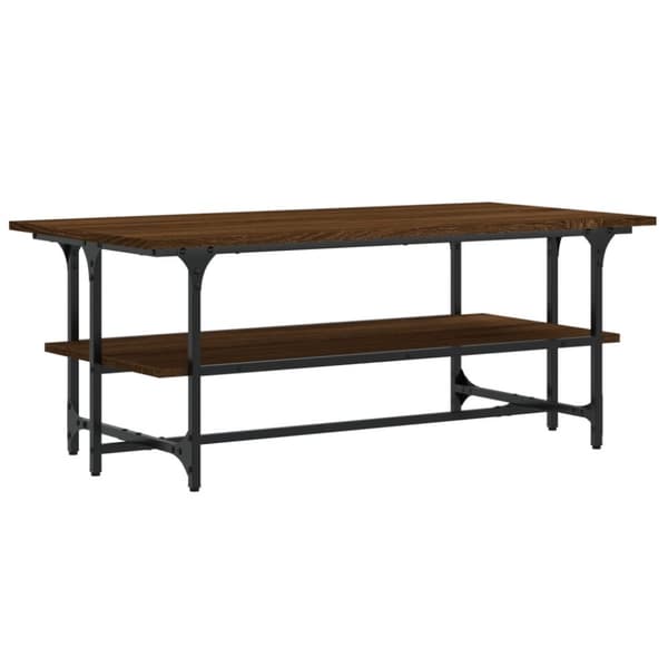 Soffbord brun ek 100x50x40 cm konstruerat trä