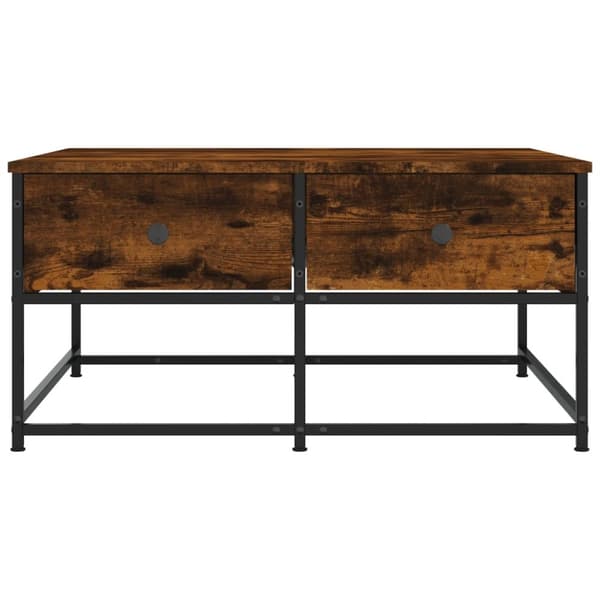 sofabord 80x80x40 cm konstrueret træ røget egetræsfarve