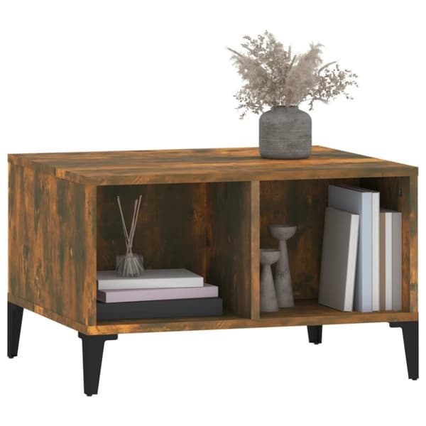 Soffbord rökfärgad ek 60x50x36,5 cm konstruerat trä