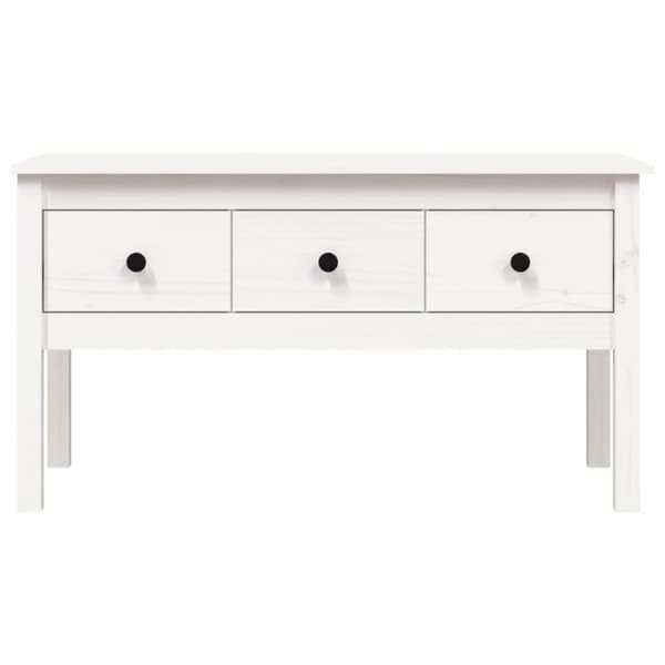 Soffbord vit 102x49x55 cm massiv furu
