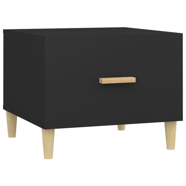 Soffbord svart 50x50x40 cm konstruerat trä