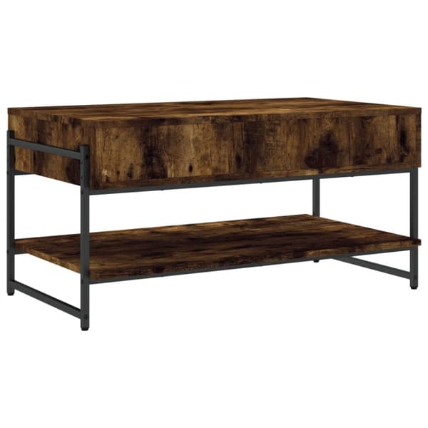 Soffbord rökfärgad ek 90x50x45 cm konstruerat trä