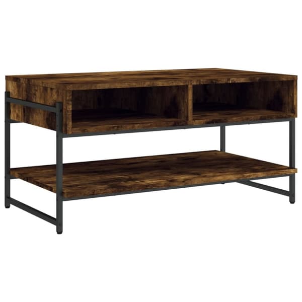 Soffbord rökfärgad ek 90x50x45 cm konstruerat trä