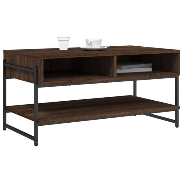 Soffbord brun ek 90x50x45 cm konstruerat trä