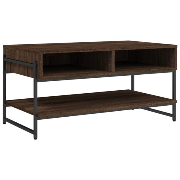 Soffbord brun ek 90x50x45 cm konstruerat trä