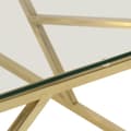 Miniatyrbild 7 av 9: Soffbord guld rostfritt stål och härdat glas