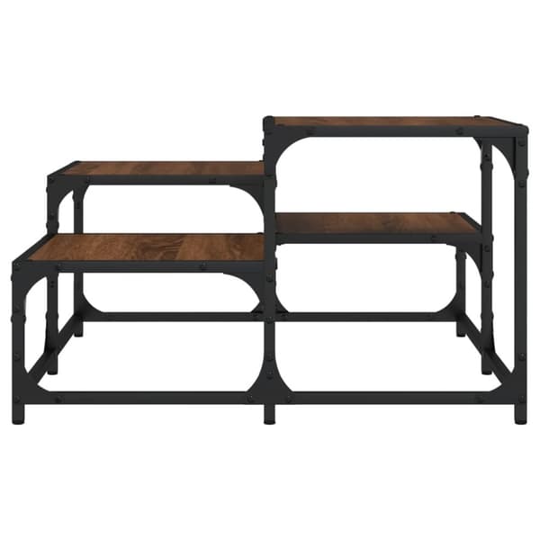 Soffbord brun ek 68x68x40 cm konstruerat trä