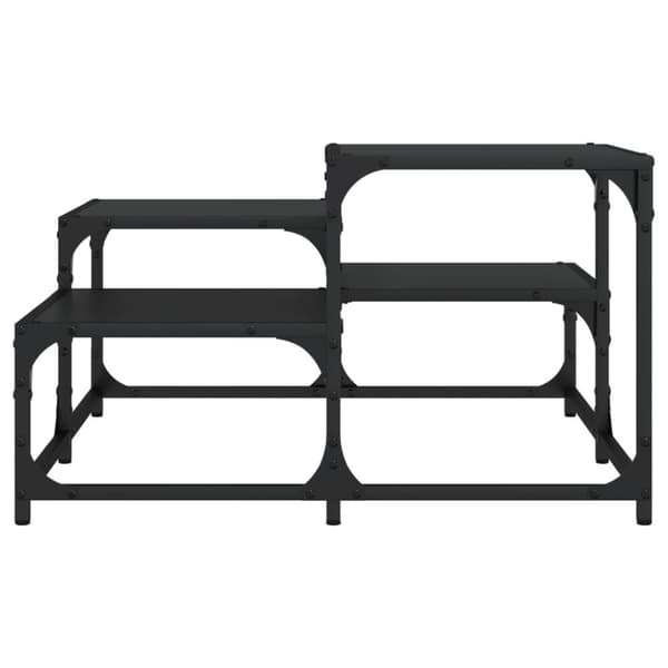 Soffbord svart 68x68x40 cm konstruerat trä