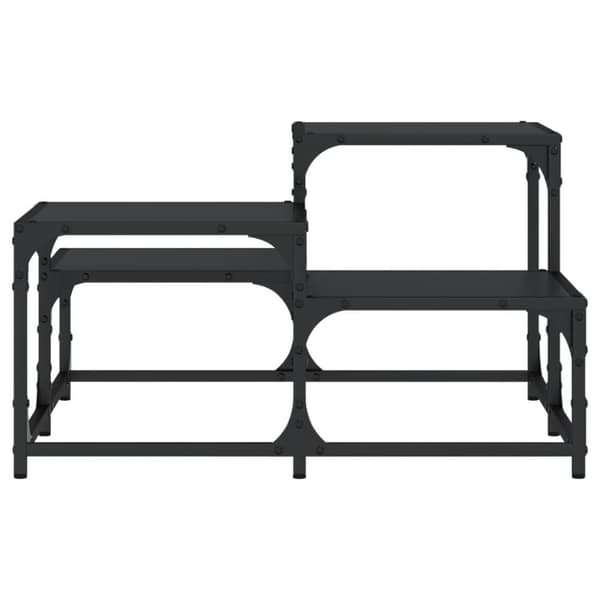 Soffbord svart 68x68x40 cm konstruerat trä
