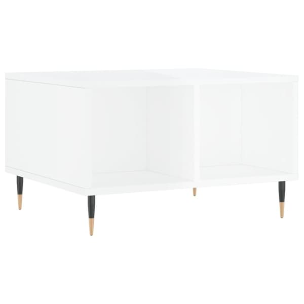 Soffbord vit högglans 60x50x36,5 cm konstruerat trä