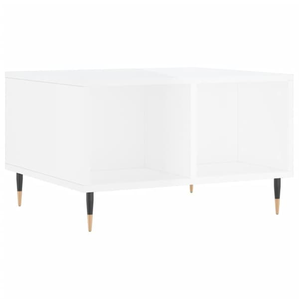 Soffbord vit högglans 60x50x36,5 cm konstruerat trä