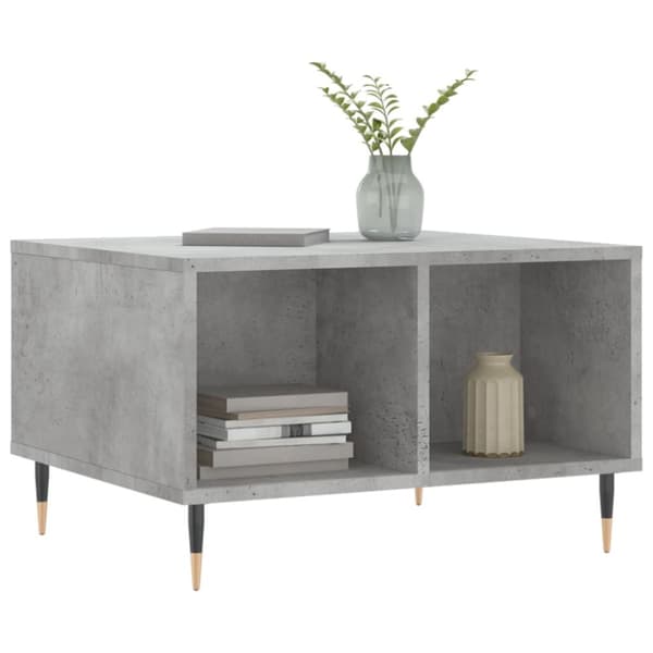 Soffbord betonggrå 60x50x36,5 cm konstruerat trä