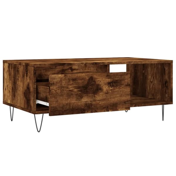 Soffbord rökfärgad ek 90x50x36,5 cm konstruerat trä