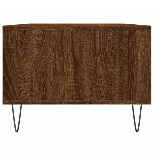 sofabord 90x50x36,5 cm konstrueret træ brun egetræsfarve