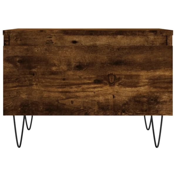 Soffbord 2 st rökfärgad ek 50x46x35 cm konstruerat trä