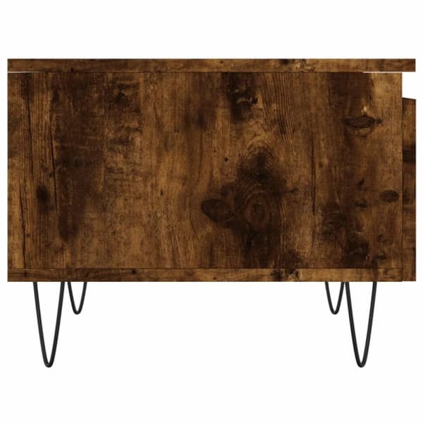 Soffbord 2 st rökfärgad ek 50x46x35 cm konstruerat trä