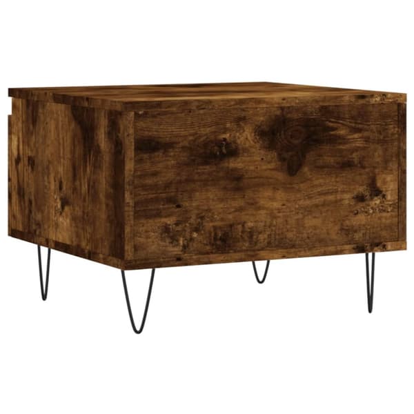 Soffbord 2 st rökfärgad ek 50x46x35 cm konstruerat trä